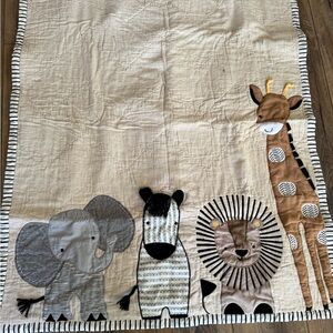 Lambs & Ivy - Animal Print Baby Blanket crib